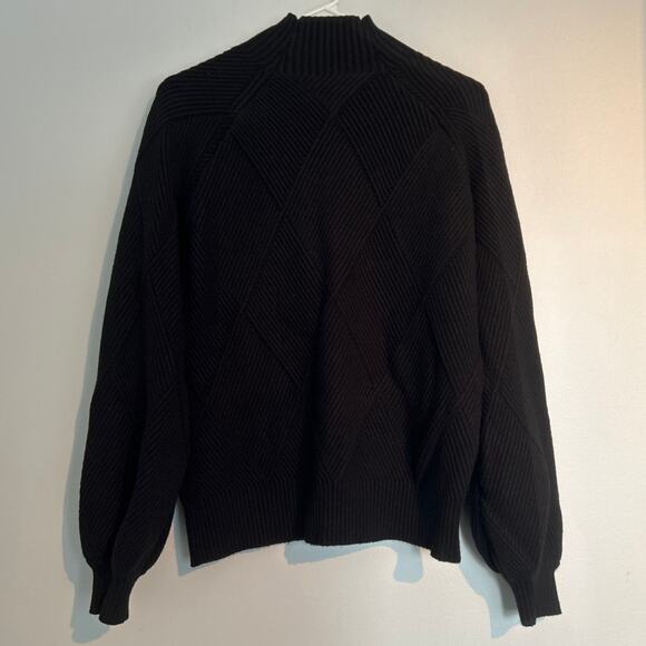 Line & Dot Stevie Sweater – Black with Gold Buttons, Women's Size Large - Picture 9 of 9